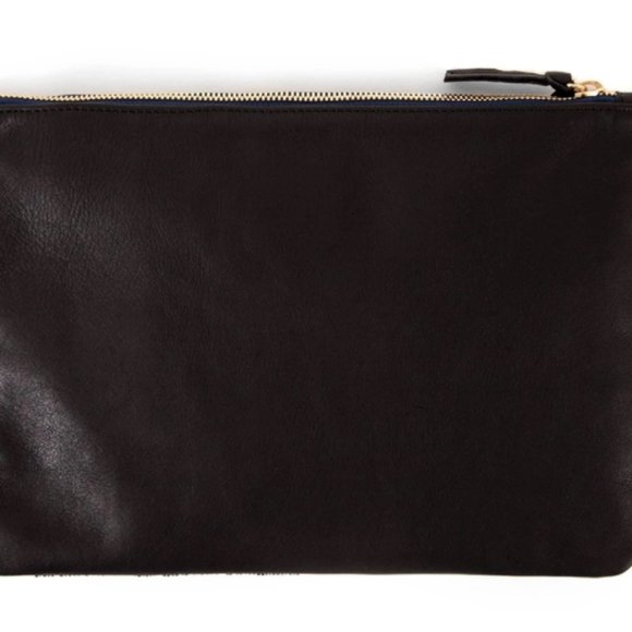 Clare V. Flat Clutch In Beaded Black and White - Picture 5 of 5